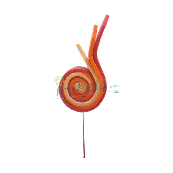 Alfiler espiral de goma eva terminada en punta